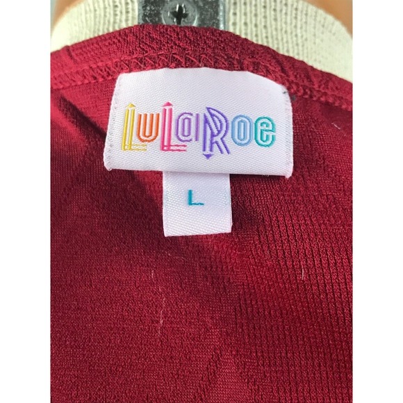 Womens Large Lularoe Dress Simply Comfortable Red Diamond Pattern - Picture 3 of 6